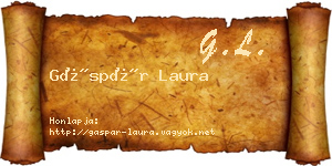 Gáspár Laura névjegykártya
